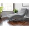 Homeroots 26" Gray Sofa Chaise With Silver Legs 482889 - alternate 4
