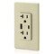 Leviton USBReceptacle, 20A, 1/2hp, Ivory, Thrmplstc T5833-I - alternate 5