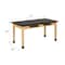 Diversified Spaces Wooden Leg Tables with Compartments, Oak, Wood Frame, 72 in W, Black C730LBBK30E - alternate 7