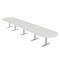 Skutchi Designs 18ft Conference Table With Power Unit | 18 Person Modular Racetrack Meeting Table | Harmony Series HAR-RAC-48X216-T-WA7976-NA - alternate 1