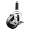 Service Caster 3.5 Inch 316SS Soft Rubber Wheel Swivel 3/4 Inch Expanding Stem Caster Brake SCC-SS316EX20S3514-SRS-TLB-34 - alternate 1