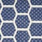 Homeroots 8' Navy Blue And Ivory Geometric Indoor Outdoor Runner Rug 564054 - alternate 5