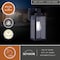Vaxcel Lombard 1 Light Dusk to Dawn Black Outdoor Wall Lantern, Integrated GFCI Outlet T0786 - alternate 4