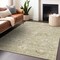 Homeroots 9' X 12' Beige And Brown Damask Washable Indoor Outdoor Area Rug 603501 - alternate 4