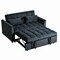Homeroots 73" Black Velvet Sleeper Sleeper Reclining Sofa With Toss Pillows 721465 - alternate 4