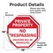 Signmission Private Property No Trespassing Vio, 18 inch X 18 inch, Vinyl Decal, 2PK OC-D-2PACK-18-94 - alternate 2