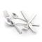 Megachef Cravat 20 Piece Flatware Utensil Set, Stainless Steel Service for 4 in Matte Silver MCFW-CRAVAT-MATTESILVER - alternate 3