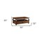 Homeroots 50" Dark Brown Solid Wood Coffee Table With Two Drawers And Shelf 286032 - alternate 3