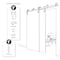 Sartodoors Sliding Closet Barn Bypass Doors 60 x 96 inches, Planum 0444 White Silk with Black Inserts and Fros PLANUM0444BBB-WS-6096 - alternate 3