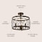Jonathan Y Eleanor 15" 3-Light Metal LED Semi Flush Mount Ceiling Light, Oil Rubbed Bronze JYL9037B - alternate 4