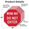 Signmission Wrong Way Do Not Enter, 10 inch X 10 inch, Aluminum Metal Signs, 5PK OC-A-5Pack-10-345 - alternate 2