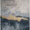 Homeroots 3' X 5' Blue Gray And Gold Abstract Washable Indoor Outdoor Area Rug 602993 - alternate 2
