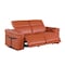 Homeroots 73in Orange and Black Italian Leather Power Reclining Loveseat 720485 - alternate 5
