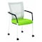Office Star Products 8840W ProGrid Mesh Back Visitors Chair, White / Green 8840W-6 - alternate 1