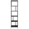 Homeroots 76" Black Metal Five Tier Etagere Bookcase 527563 - alternate 4