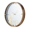 Homeroots 2" Round Gold And White Wood Analog Wall Clock 401312 - alternate 3