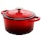 Crock-Pot Artisan 3 Quart Enameled Cast Iron Casserole with Lid in Gradient Red 94232.02 - alternate 2