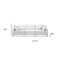Homeroots 122" Pearl Fabric Reclining Sofa 720408 - alternate 6