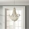 Homeroots Silver And White Empire Six Light Metal and Beads Dimmable Chandelier 611343 - alternate 1