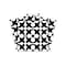 Homeroots 8" X 8" Black and White Medeci Peel and Stick Removable Tiles 399979 - alternate 3