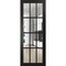 Sartodoors Slab Barn Door Panel, Felicia 3355 Matte Black with Clear Glass, Sturdy Finished Doors, Pocket Cl FELICIA3355S-BLK-36 - alternate 1