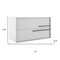 Homeroots 40" Off White Wood Floating Bathroom Vanity With White Sink And Two Drawers 624103 - alternate 3