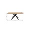 Homeroots 79" Natural and Black Wood and Iron Cross Leg Base Dining Table 631299 - alternate 4