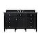 James Martin Vanities Brittany 60'' S Vanity, Black Onyx w/ Parisien Bleu Silestone Top w/FreePower Wireless Charger 650-V60S-BKO-FPBL - alternate 1