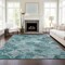 Homeroots 5' X 8' Teal Blue Aqua And Gray Abstract Washable Indoor Outdoor Area Rug 577692 - alternate 4