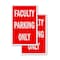Signmission Faculty Parking Only, A-Frame & 2 Decals Installed, Heavy-Duty Plastic Frame SBHD-D-2436-Faculty Parking Only - alternate 3