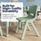 Flash Furniture 5 PC Plastic Activity Table and 4 Chairs Set, 10.5 inSeat Height-Sage YU-YCY-060-0034-RECT-TBL-SAGE-GG - alternate 4