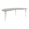 Flash Furniture Commercial Adjustable Height Kidney Activity Table-Standard Legs in LTGY XU-A4896-KIDNY-LTGRY-T-A-GG - alternate 1