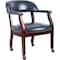 Boss Ivy League Executive Chair, Blue Back, 24 in W 26" L 31" H, Fixed, Vinyl Seat B9545-BE - alternate 1