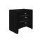 Homeroots 25" Black Wood Three Drawer Nightstand 384019 - alternate 4
