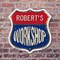 Signmission Robert's Workshop, 6 Inch X 6 Inch, Plastic Sign SHI-P-6-489-ROBERT - alternate 4