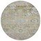 Homeroots 8' Beige Gray And Green Round Floral Washable Indoor Outdoor Area Rug 604062 - alternate 5