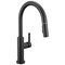 Delta Nicoli Single Handle Pull-Down Kitchen Faucet, 11.06 in, Matte Black / Champagne Bronze 19867LF-GZ - alternate 1