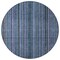 Homeroots 8' Blue Gray And Sky Blue Round Striped Washable Indoor Outdoor Area Rug 616366 - alternate 3