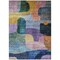 Homeroots 5' X 8' Blue Purple And Green Abstract Washable Indoor Outdoor Area Rug 604361 - alternate 6