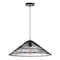 Jonathan Y Connie 20.25" 1-Light Farmhouse Coastal Rattan 180" Cord Plug-In or Hardwired LED Pendant, Black JYL1407B - alternate 7