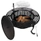 Pure Garden Fire Pit w/ Grill 37 in Round Outdoor Fire Table w/ 2 Grills, Lid, Poker & Cover Fire Pits 50-LG1478 - alternate 6