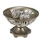 Homeroots 13" Brushed Silver Leaf Polyresin Decorative Pedestal Bowl with Orbs 468319 - alternate 2