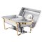 Vevor 4 Qt 2 Pack Rectangle Chafing Dish Buffet Set Half Size Pan Stainless Steel Gold, 2PK HZ-433B - alternate 1