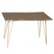 Homeroots 48" Brown And Gold Solid Wood And Iron Dining Table 517762 - alternate 1