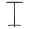 Flash Furniture 31.25" Round Tabletop, Seamless Surface Technology, Dark Brown with 22x22 Black Bar Height X-Base ST-RD31-WBR-T2222B-GG - alternate 5