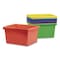 Storex Classroom Storage Bin, 16 qt, 11.25 x 13.62 x 7.9, Assorted Colors, 6PK STX61514S06C - alternate 3