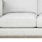 Homeroots 38" White Fabric Sofa With Black and Gray Legs 348643 - alternate 3