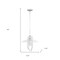 Homeroots White Simple Iron Ceiling Light With Clear Shades 651625 - alternate 3