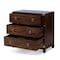 Homeroots 28" Brown Solid Wood Three Drawer Dresser 389787 - alternate 5