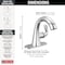 Delta Arvo Single Handle Pull-Down Bathroom Faucet Chrome 15840LF-PD - alternate 2